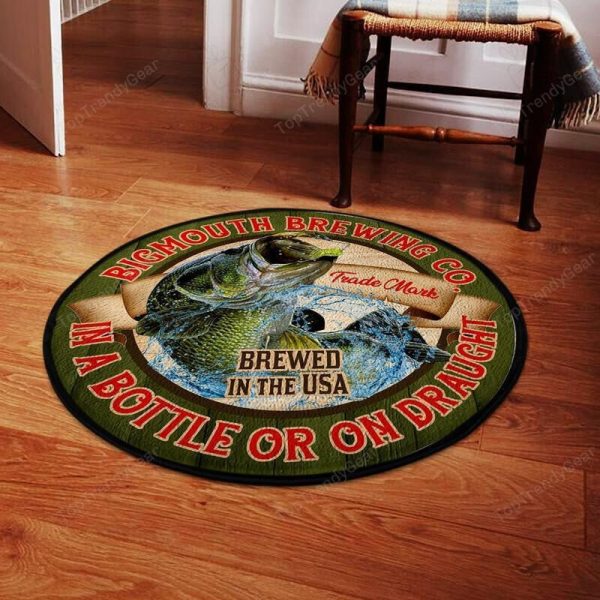 Bigmouth Fishing Living Room Round Mat Circle Rug - Image 2