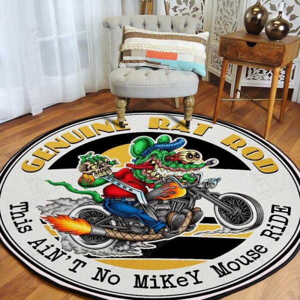 Genuine Rat Rod Round Mat Round Floor Mat Room Rugs Carpet Outdoor Rug Washable Rugs - Image 2
