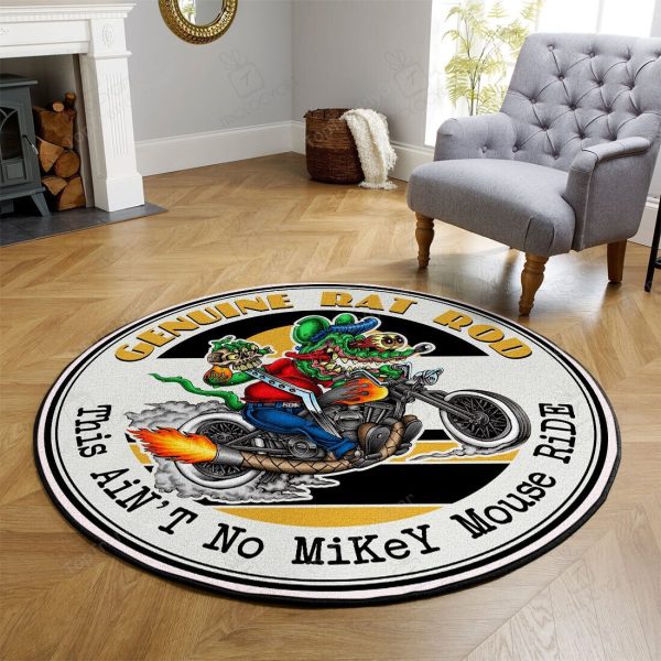 Genuine Rat Rod Round Mat Round Floor Mat Room Rugs Carpet Outdoor Rug Washable Rugs - Image 3