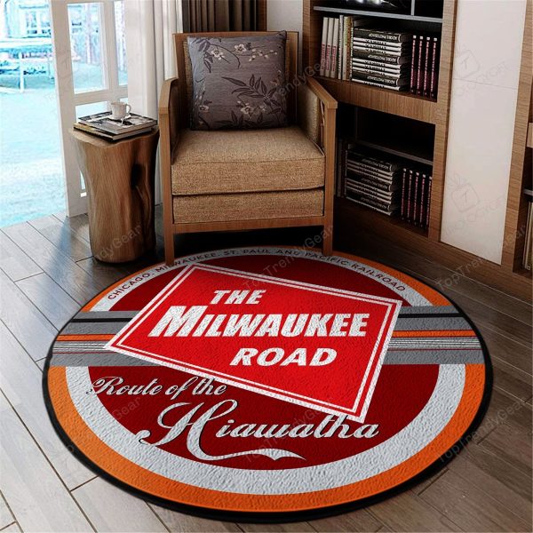 Milwaukeeroad Round Mat Milw Chicago Milwaukee St. Paul And Pacific Railroad Round Floor Mat Room Rugs Carpet Outdoor Rug Washable Rugs - Image 2