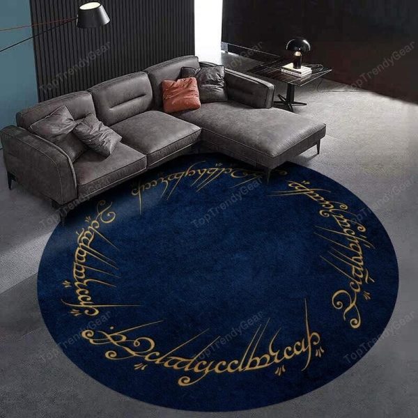 The Lord Of The Ring Round Mat Round Floor Mat Room Rugs Carpet Outdoor Rug Washable Rugs - Image 3