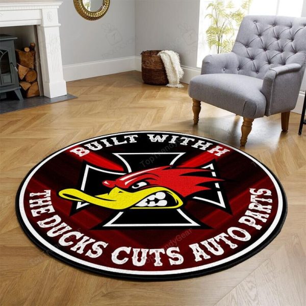 Built With The Ducks Guts Auto Parts Hot Rod Round Mat Round Floor Mat Room Rugs Carpet Outdoor Rug Washable Rugs - Image 2