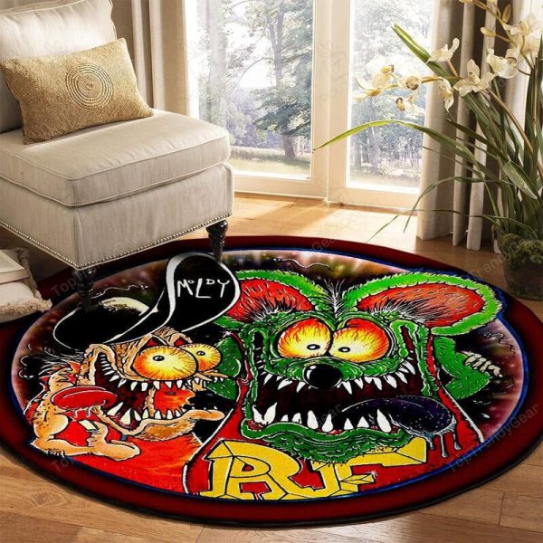 Rat Fink Round Mat Round Floor Mat Room Rugs Carpet Outdoor Rug Washable Rugs - Image 2