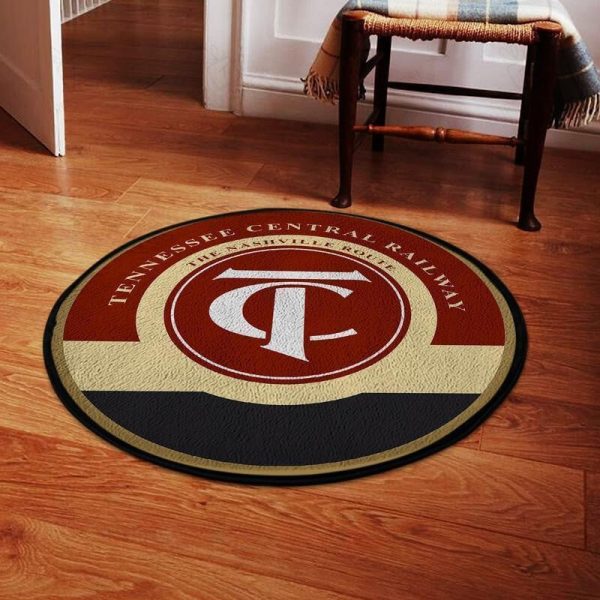 Tennessee Round Mat Tennessee Central Railroad Round Floor Mat Room Rugs Carpet Outdoor Rug Washable Rugs