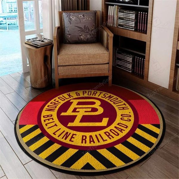 Npbrr Round Mat Norfolk & Portsmouth Beltline Railroad Round Floor Mat Room Rugs Carpet Outdoor Rug Washable Rugs - Image 2