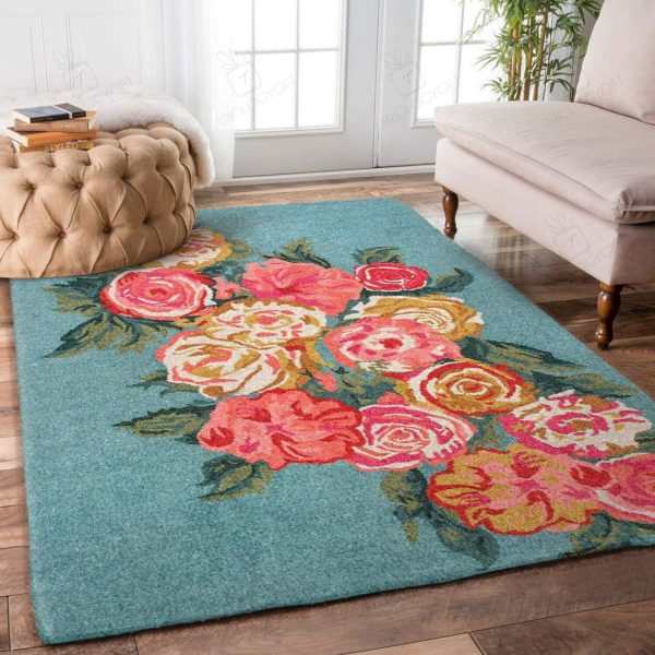 Flower Rectangle Rug Decor Area Rugs For Living Room Bedroom Kitchen Rugs Home Carpet Flooring Rs013732 Print