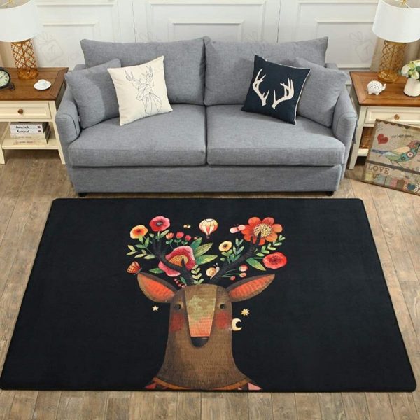 Elk Black Rectangle Rug Decor Area Rugs For Living Room Bedroom Kitchen Rugs Home Carpet Flooring Rs013119 Print