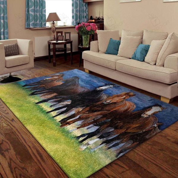 Horse Rectangle Rug Decor Area Rugs For Living Room Bedroom Kitchen Rugs Home Carpet Flooring Rs016129 Print