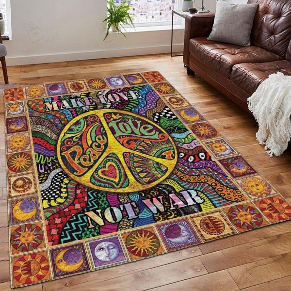 Hippie So Cool Rectangle Rug Decor Area Rugs For Living Room Bedroom Kitchen Rugs Home Carpet Flooring Rs015726 Print